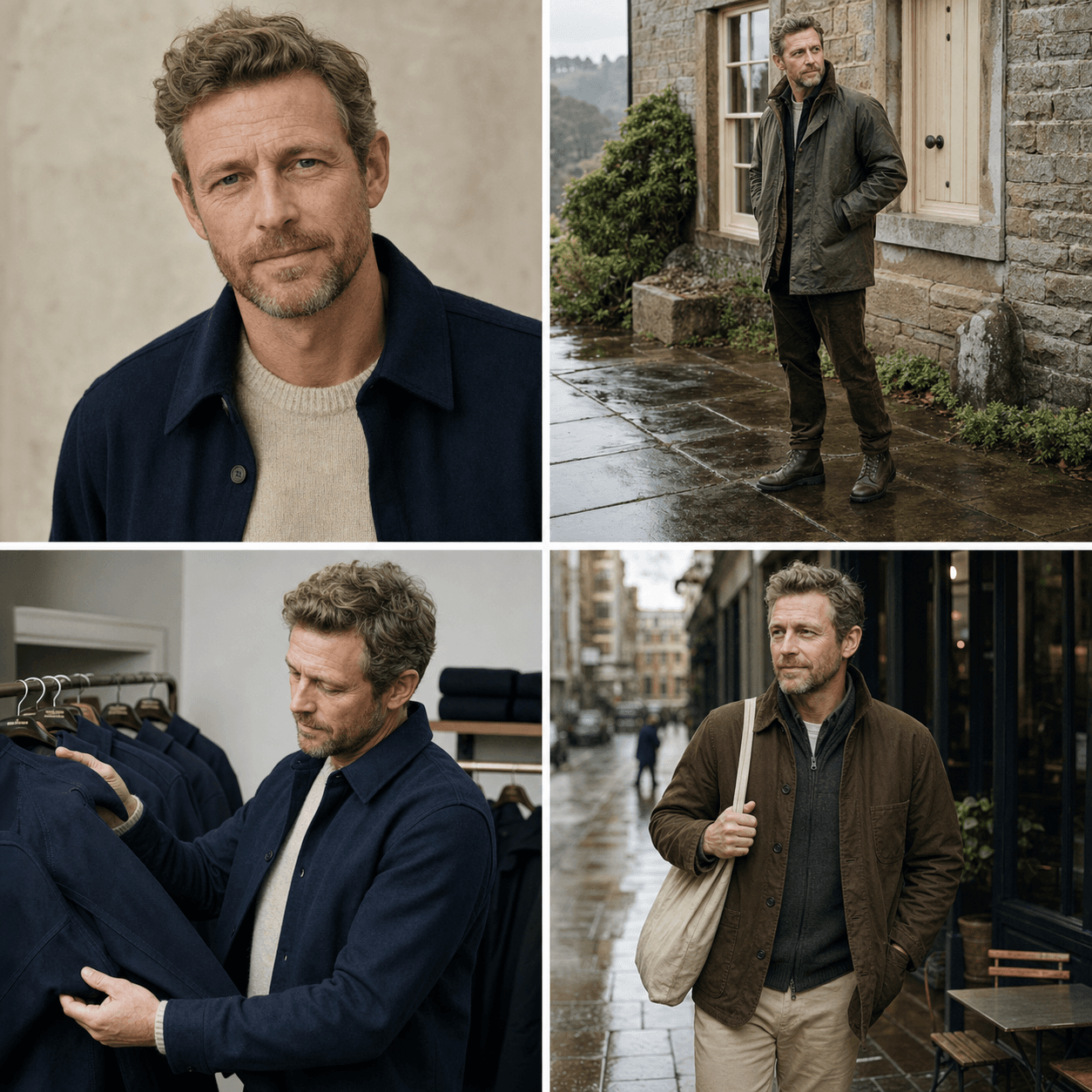 Four-view identity board for KOTS stylist Darcy North